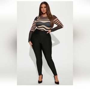 Fashion Nova Brianne High Rise Leggings -Black Size 1X(14/16) (NWOT)